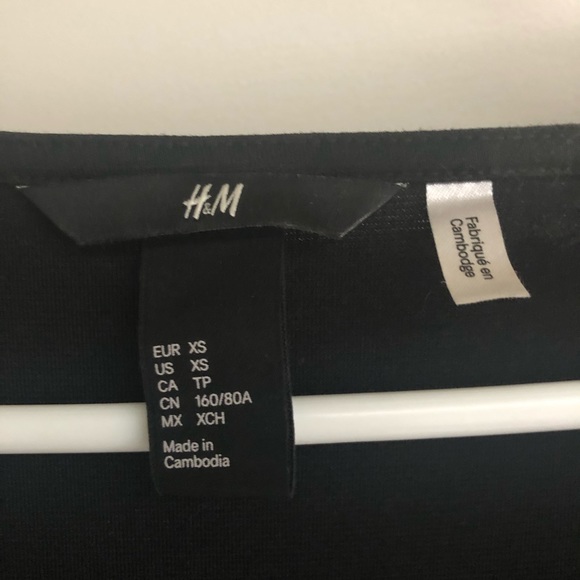 Black H&M knee length dress XS - Picture 3 of 5